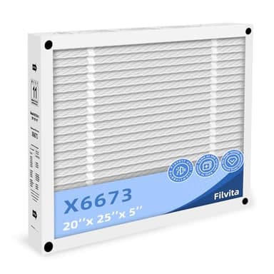 X6673 Replacement Furnace Filter Compatible with Lennox X6673 20x25x5 MERV 11 HCF20-11 HVAC AC Pleated Design (1-PACKS)