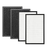 HOAXCINN 4-Pack Replacement Filter Compatible with SIESEAN AP400 Air Purifier, 2 True Hepa Filter + 2 Efficiency Activated Carbon