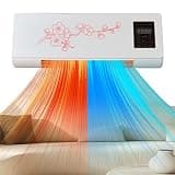 2-in-1 Wall Mounted Heater And Air Conditioner, Cooling & Heating Combo For Kitchen Bathroom Office Rv, Ceiling Or Wall Mount Ac Fan With Remote Control Red