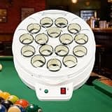 HAOREBAIYU Automatic Pool Balls Cleaner, 110V 180W Electric Billiards Washing Machine, Sturdy Billiard Table Ball Cleaning Machine for American/British Billiards 16 Balls
