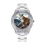 NTVOWPZO Three-Hand Analog Stainless Steel Watches for Men Easy Reader