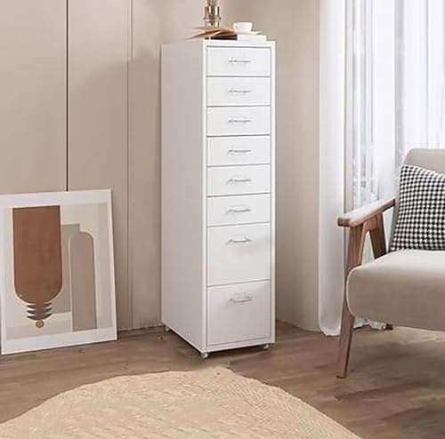 Metal Mobile File Cabinet with Lock Casters,Drawer Mobile File Cabinet ,Rolling Vertical Filling Cabinet on Wheels,Under Desk Metal Locker Cabinet Mobile Printer Stand with Storage for Home Off