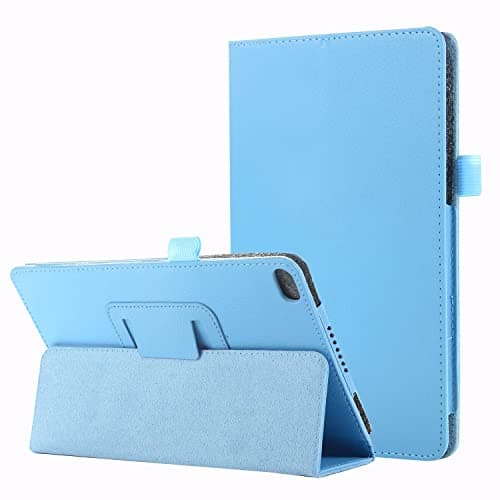 OWSIHNZBF Leather Texture Tablet Case for Tab Lenovo E8 TB-8304F Slim Folding Stand Photo Protector with Stand (Light Blue)