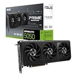 ASUS SFF-Ready Prime NVIDIA GeForce RTX 5050 8GB GDDR6 OC Edition Graphics Card (PCIe 5.0, 8GB GDDR6, HDMI/DP 2.1, 2.5-Slot, Axial-tech Fans, Dual BIOS), 3 Year Warranty