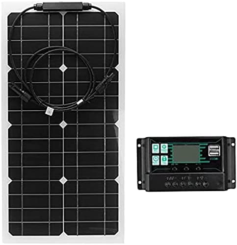 KRASS 100W 12V/24V Solar Panel Kit with 30/60A Controller Solar Cell Battery Charger Power System for Car Yacht RV Camping,30A Controller,Collector88