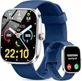 Smart Watch for Men Women Answer/Make Call, 1.91" HD Touch Screen Smart Watch, 100+ Sports Fitness Watch, Heart Rate/Sleep/SpO2 Monitor/Pedometer, IP68 Waterproof Fitness Tracker for Android iOS, Blue