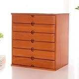 GFSGHZZ Multifunctional Solid Wood File Cabinet - 6-Layer A4 Paper Storagestylish Desktop Sundries Chestoffice File Holder for Efficient Nization