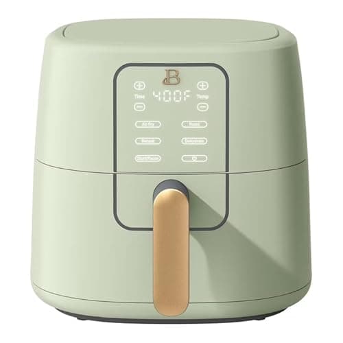 B 6 Quart Digital Air Fryer TurboCrisp Technology, Large Touchscreen Controls, Ceramic Roast Reheat Dehydrate Nonstick, Family Size for 5-7 People