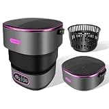 Portable Washing Machine 16L – Foldable Mini Washer with Spin Basket, 3 Timer Modes & Blue Light | For Baby Clothes, Dorms, RVs, Apartments & Travel