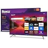 Roku 55" Class Plus Series 4K QLED Mini-LED Smart RokuTV, Enhanced Voice Remote - 55R6C7 (Renewed)
