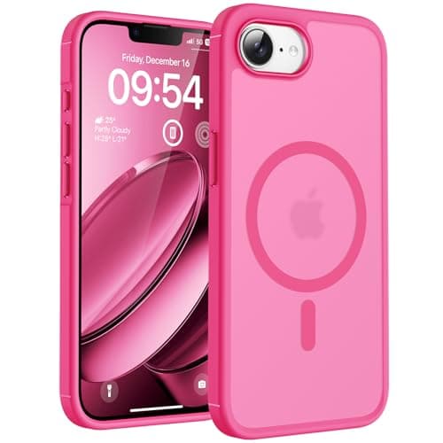 TOCOL for iPhone 17e Case, Compatible with Magsafe, Military Drop Protection, Slim Translucent Matte Shockproof for iPhone 17 e Case 6.1 inch (Hot Pink)