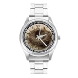 NTVOWPZO Three-Hand Analog Stainless Steel Watches for Men Easy Reader