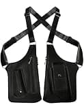 ECGER Large Double Shoulder Armpit Bag - Underarm Holster for Men, Anti-Theft Concealed Crossbody Wallet|phone Pouch for Outdoor Travel Cycling Work, Premium PU Leather (Black Armpit Bag)