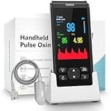 Pulse Oximeter - Handheld Pulse Oximeter Rechargeable Overnight Pulse Ox Continuous oxygen meter finger pulse oximeter Fingertip with Pulse o2 sat monitor finger for oxygen SpO2