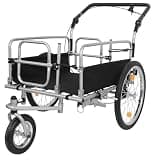 Heavy-Duty Bike Cargo Trailer, 3-in-1 Convertible Stroller & Pull Cart W/110lb Capacity, Steel Frame, 20" Wheels & Suspension for E-Bikes