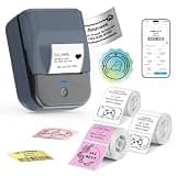 FLEXYVA PM240C Label Maker Machine with 3 Tapes, Blue, Set 2-2