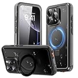 AICase Magnetic for iPhone 16 Pro Case Waterproof Magsafe[Ring Invisible Stand & Screen Protector][IP68 Underwater][Dropproof][Dustproof][Real 360] Shockproof Protective Phone Case 6.3''2024