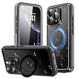 AICase Magnetic for iPhone 16 Pro Case Waterproof Magsafe[Ring Invisible Stand & Screen Protector][IP68 Underwater][Dropproof][Dustproof][Real 360] Shockproof Protective Phone Case 6.3''2024