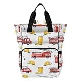 Bulletgxll Firefighter Diaper Bag Backpack Large Capacity Baby Bags Multi Function Travel Backpack Waterproof Changing Bags
