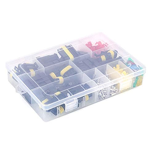 Davitu 240pcs Multiple Pin Car Waterproof Electrical Terminal Wire Connector Fuses CLH@8 - (Color: White)