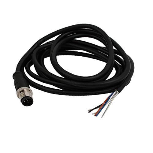 New Lon0167 M12 Male Featured Straight 5 Terminal reliable efficacy Aviation Connector w 2 Metters Electrical Cable(id:5ce 32 ab3)
