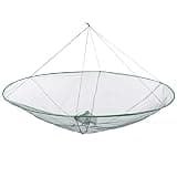Tgoon Fishing Net, 59inch Foldable Fishing Net High Strength Nylon Mesh Floating Shrimp Cage for Fish Shrimp Minnow Crayfish Crab, Portable Fish Baskets