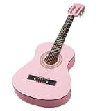 Fautostary Light pink 30-inch Round Acoustic Guitar with Picks Accessories