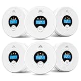 6-Pack Home Monitoring Device with Test & Silence Function, 10 Year Battery Powered (Non-Sealed) for Home