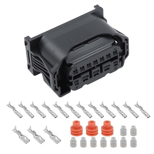 INFINAUTO 12 Pin Car Halogen Headlight Plug Connector Set for BMW E60 G30 E63 F20 F30 E87 E90 E92 Replace 6925638 Headlight Assembly with Terminals Seals