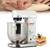 GSHSHOU Commercial Food Stand Mixer, 500W Pizza Bakery Multifunction Blender, 3 Speeds Adjustable, with Stainless Steel Bowl, Dough Hook, Whisk & Beater for Bakery Pizzeria 7L