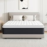 Twin Mattress, 12 Inch Hybrid Memory Foam Mattress in a Box, Pressure Relief for Back Support, Medium Firm, Individually Pocket Springs, 100-Night Trial & CertiPUR-US Certified, Twin Size, White