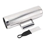 Stainless Steel Guiro Instrument, Metal Guiro Shaker with Scraper, 32x10cm Latin Percussion for Jazz Bands and Live Performances