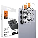 Spigen Camera Lens Screen Protector [GlasTR EZ Fit Optik Pro] Designed for Galaxy S25 Ultra [Case Friendly] - Black [2 Pack]