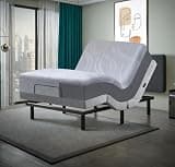 Vesper Sleep Luxe Split King Adjustable Bed Base + 14 Inch Gel Memory Foam Sleep System, Head and Foot Lift, Dual Zone Massage, Under-Bed Lights, USB Charging, and Zero Clearance