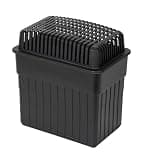 WENKO Moisture Killer Dehumidifier with 2kg Granulate Block, Ideal for Bathroom, Garage, Basement, Refillable, 24 x 16 x 15 cm, Black