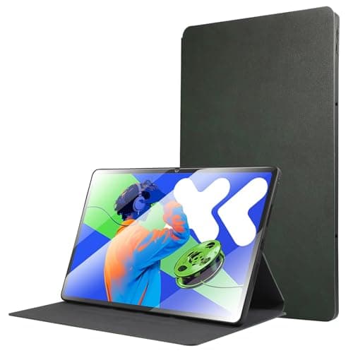 WEUFBG Stand Case for Xiaoxin Pad Pro 12.7 Inch 2025, Slim Leather Business Folio Stand Protective Tablet Cover, Multi-Angle Viewing(Green)