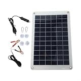 50W 18V Flexible Solar Panel, Portable Polycrystalline Solar with Dual USB Ports, Waterproof Solar Kit Car Boat RV Camping, Phone