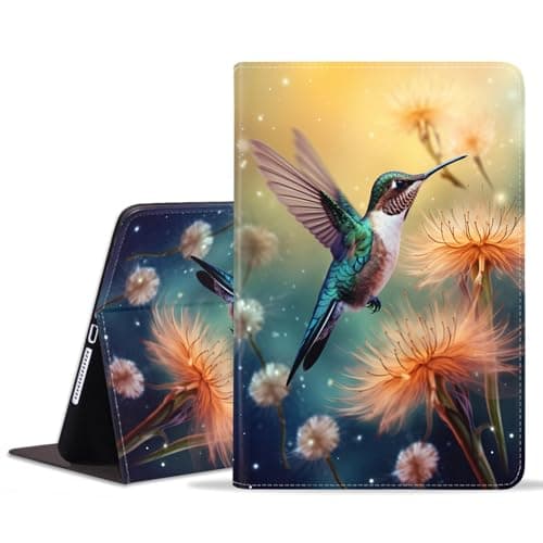 Case for iPad Air 11-inch M2 (2024), iPad Air 5th/4th Gen 10.9" (2022/2020), iPad Pro 11 (4th/3rd/2nd/1st Gen), Premium PU Leather Folding Stand Case with Auto Wake/Sleep - Hummingbird Dandelion