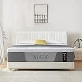 NOFFA Queen Mattress, Gel Memory Foam Mattress, 12 Inch Queen Size Mattresses in a Box, Medium Firm, Pressure Relief, Washable Cover, Non-Slip Bottom, 100 Nights Trial, CertiPUR-US Foam