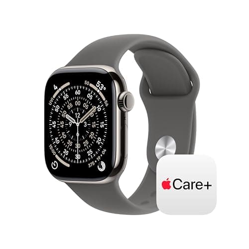 Apple Watch Series 11 [GPS + Cellular 42mm] Smartwatch with Natural Titanium Case with Stone Grey Sport Band - S/M. Sleep Score, Fitness Tracker, Health Monitoring with AppleCare+ (2 Years)