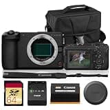 Canon EOS R6 V Mirrorless Camera Body Only, 32.5MP Full-Frame CMOS Sensor, DIGIC X Processor, 7K60 Video, Open Gate RAW Recording (7250C002) + 64GB UHS-II Card + Camera Bag (9pc Bundle)