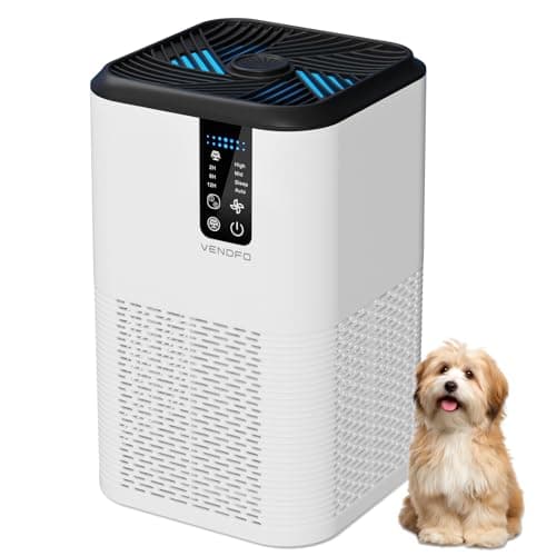 Air Purifier for Home Large Room Up to 1750ft², H13 HEPA with Sleep Mode, Air Cleaner with Aromatherapy for Office, Living Room, Bedroom, Remove Smoke Odor, Home Pets, White Black