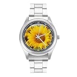 NTVOWPZO Three-Hand Analog Stainless Steel Watches for Men Easy Reader