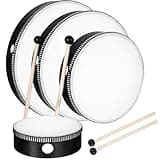 4 Pack Hand Drum Set, 6-12 Inch Wood Frame Percussion Instruments with Sticks for Beginners, Home Party Supplies