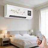 Portable Wall Mounted Air Conditioner Fan 2 In 1, Quiet Ac Heater Combo Unit With Remote Control For Living Room Bedroom Office, Smart Cooling & Heating System Yellow