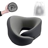 LITTLE SLOW DUCK Neck Travel Pillow, Neck Pillow for Comfort on Airplane Memory Foam，360º Ergonomic Design,Compact and Ergonomic Design for Travel, Car Rides, and Home Use