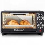 Elite Gourmet ETO490 9L/4-Slice Oven, 30-Min Timer, Adj. Temp, Black