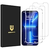 UNBREAKcable 2-Pack Screen Protector for iPhone 14/13/13 Pro Military-Grade Shatterproof Tempered Glass [9H+ Hardness] [Easy Installation Frame] [99.99% HD Clear] for Apple iPhone 13 Pro/13/14