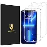 UNBREAKcable 2-Pack Screen Protector for iPhone 14/13/13 Pro Military-Grade Shatterproof Tempered Glass [9H+ Hardness] [Easy Installation Frame] [99.99% HD Clear] for Apple iPhone 13 Pro/13/14