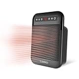 Lasko MyHeat Max Portable Ceramic Space Heater, Tip Over Switch, Overheat Protection, 2 Heat Settings, Adjustable Thermostat, Timer, for Indoor Use, Home, Office, 9 Inches, 1500W, Black, CD09101